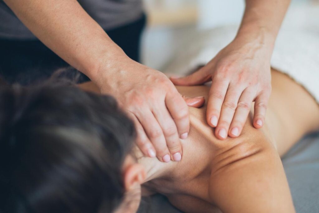 Woman getting a massage